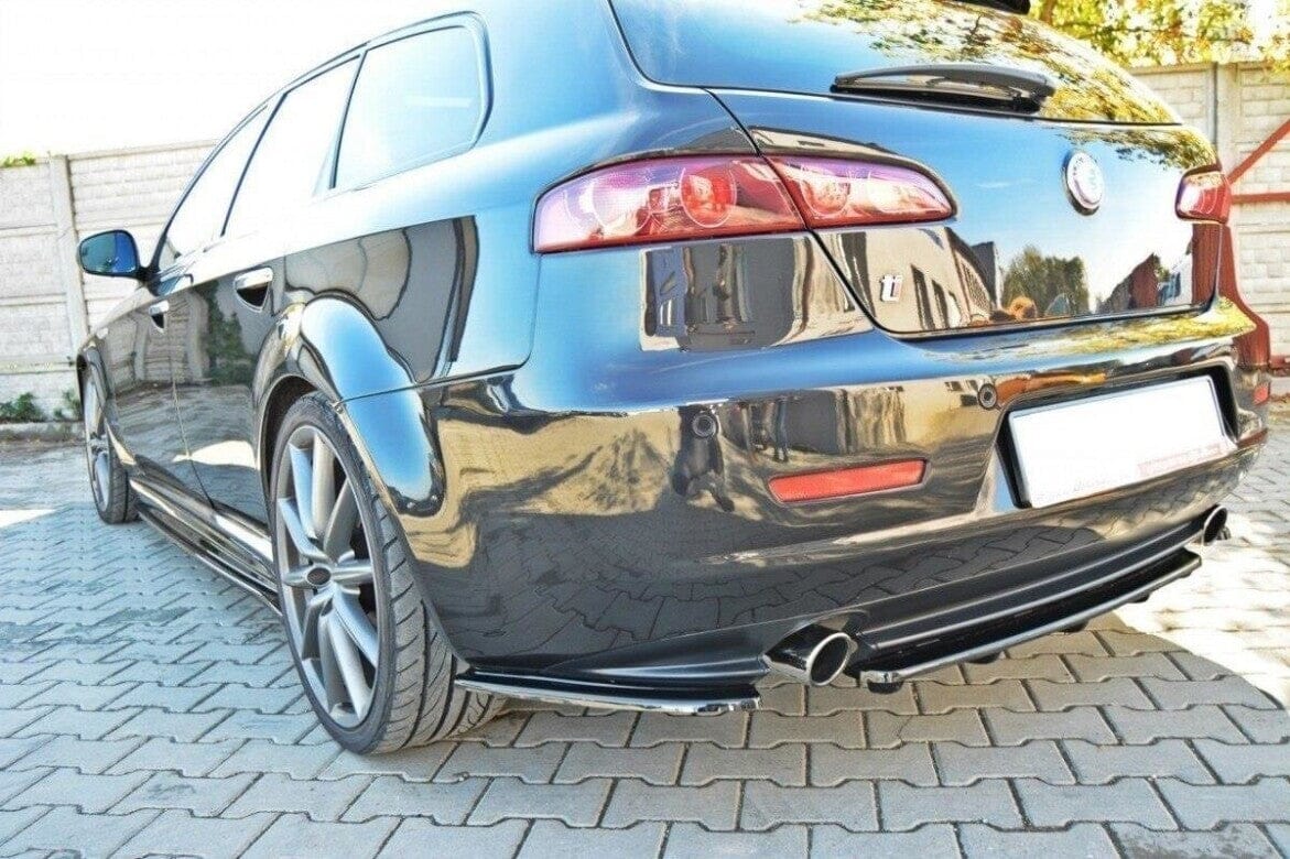 ALFA ROMEO 159 Heck Ansatz Flaps Schwarz Hochglanz Maxton Design 