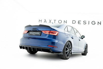 Audi A3 8V Limousine Vorfacelift Heck Diffusor Ansatz (Einzelauspuff links) Maxton Design 