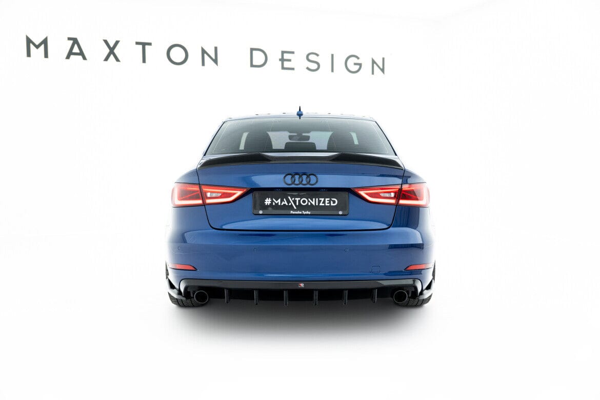 Audi A3 8V Limousine Vorfacelift Heck Diffusor Ansatz (Einzelauspuff links-Rechts) Maxton Design 