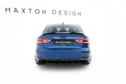 Audi A3 8V Limousine Vorfacelift Heck Diffusor Ansatz (Einzelauspuff links-Rechts) Maxton Design 