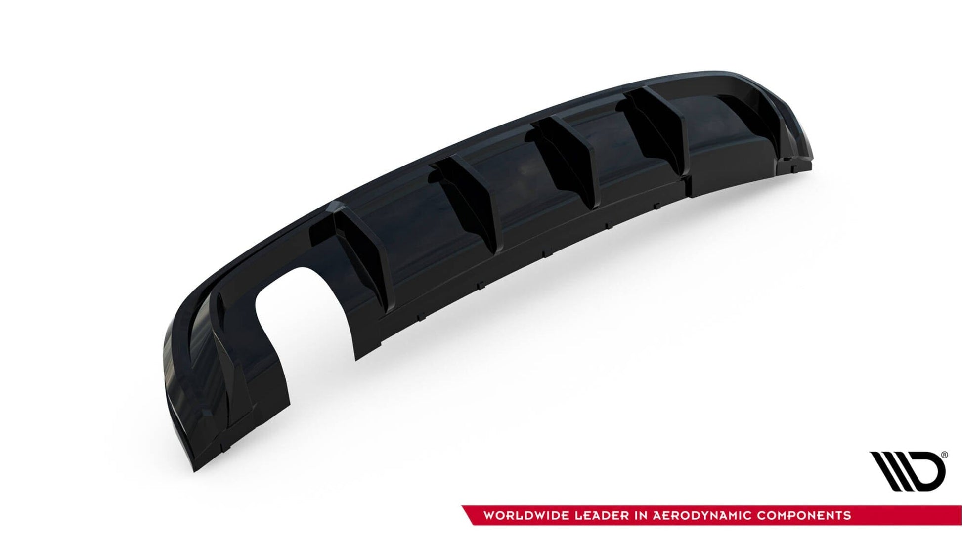 Audi A3 8V S-Line Sportback Vorfacelift Diffusor (Einzelauspuff Links) Maxton Design 