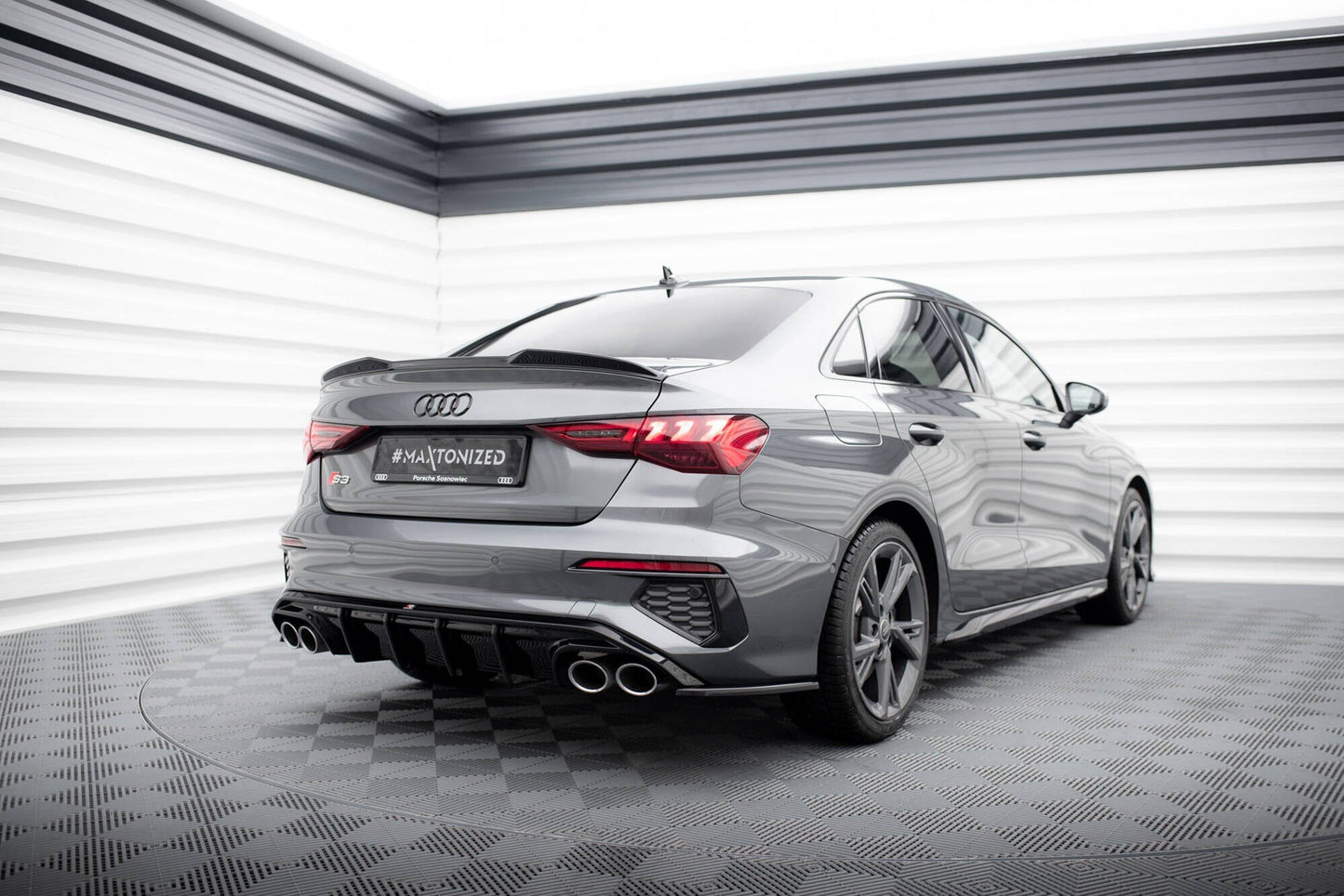 Audi A3 8Y Facelift Limousine 3D Heck Spoiler Maxton Design 