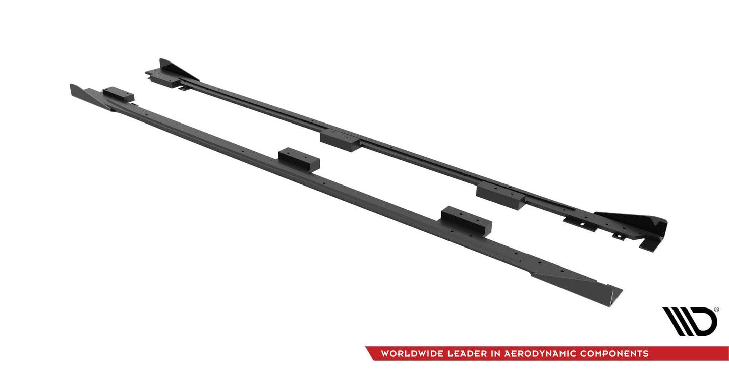 Audi A3 8Y Facelift Limousine Seitenschweller + Flaps Maxton Design 