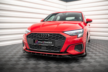 Audi A3 8Y Limousine Voracelift Frontspoiler - Frontlippe V.1 Maxton Design 