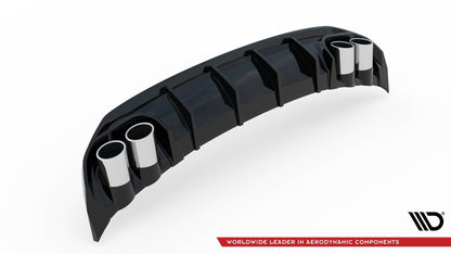 Audi A3 8Y S-Line Sportback Heck Diffusor & Endrohrblenden Chrom Maxton Design 