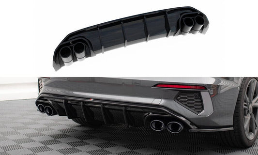 Audi A3 8Y S-Line Sportback Heck Diffusor & Endrohrblenden Chrom Maxton Design 