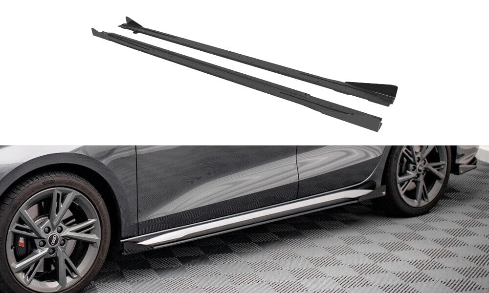 Audi A3 8Y S-Line Sportback Street Pro Seitenschweller - Flaps V.1 Maxton Design 