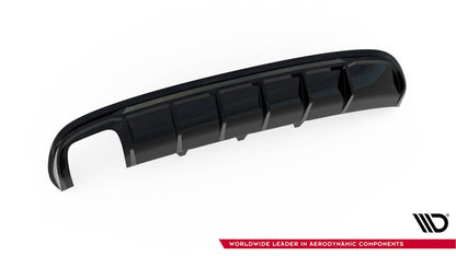 Audi A4 B8 S-Line Limousine Heck Diffusor (Version mit einseitigem Doppelauspuffendrohr Links) Maxton Design 