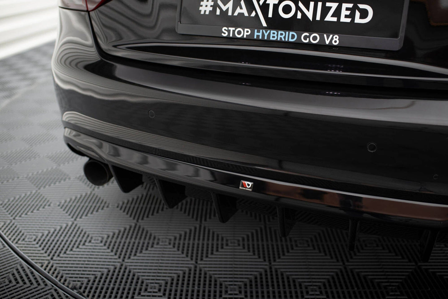 Audi A5 8T S-Line Cabrio Heck Diffusor O-O Maxton Design 