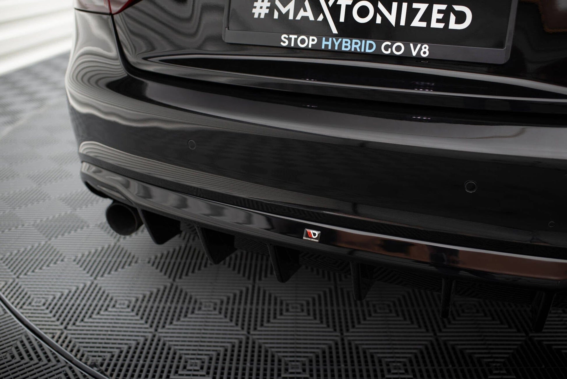 Audi A5 8T S-Line Cabrio Heck Diffusor O-O Maxton Design 