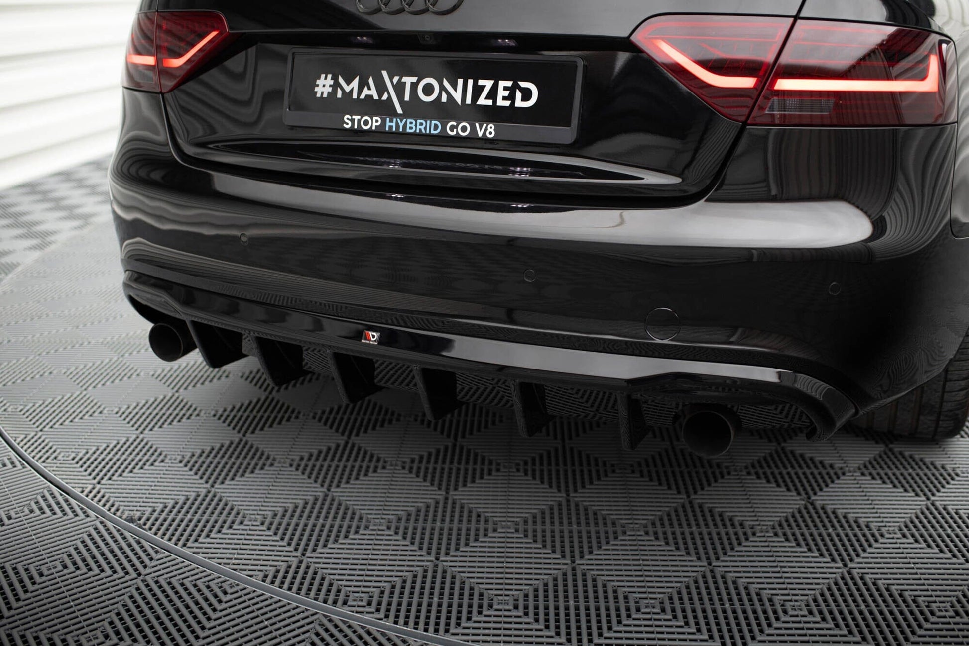 Audi A5 8T S-Line Coupe Heck Diffusor O-O Maxton Design 