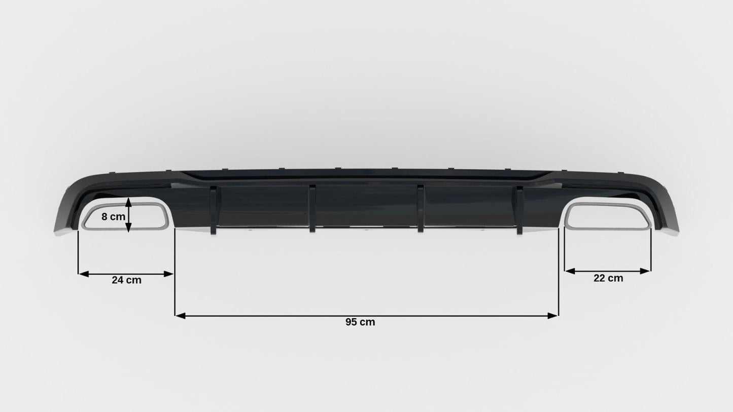 Audi A6 C7 Facelift Heck Diffusor V.2 Maxton Design 