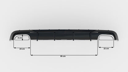 Audi A6 C7 Facelift Heck Diffusor V.2 Maxton Design 
