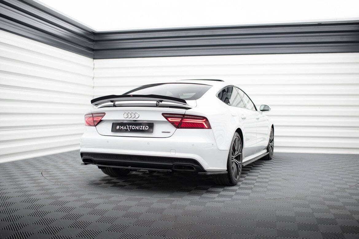 Audi A7 Facelift S-Line Heck Diffusor Ansatz DTM Optik Maxton Design 