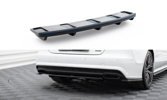Audi A7 Facelift S-Line Heck Diffusor Ansatz DTM Optik Maxton Design 