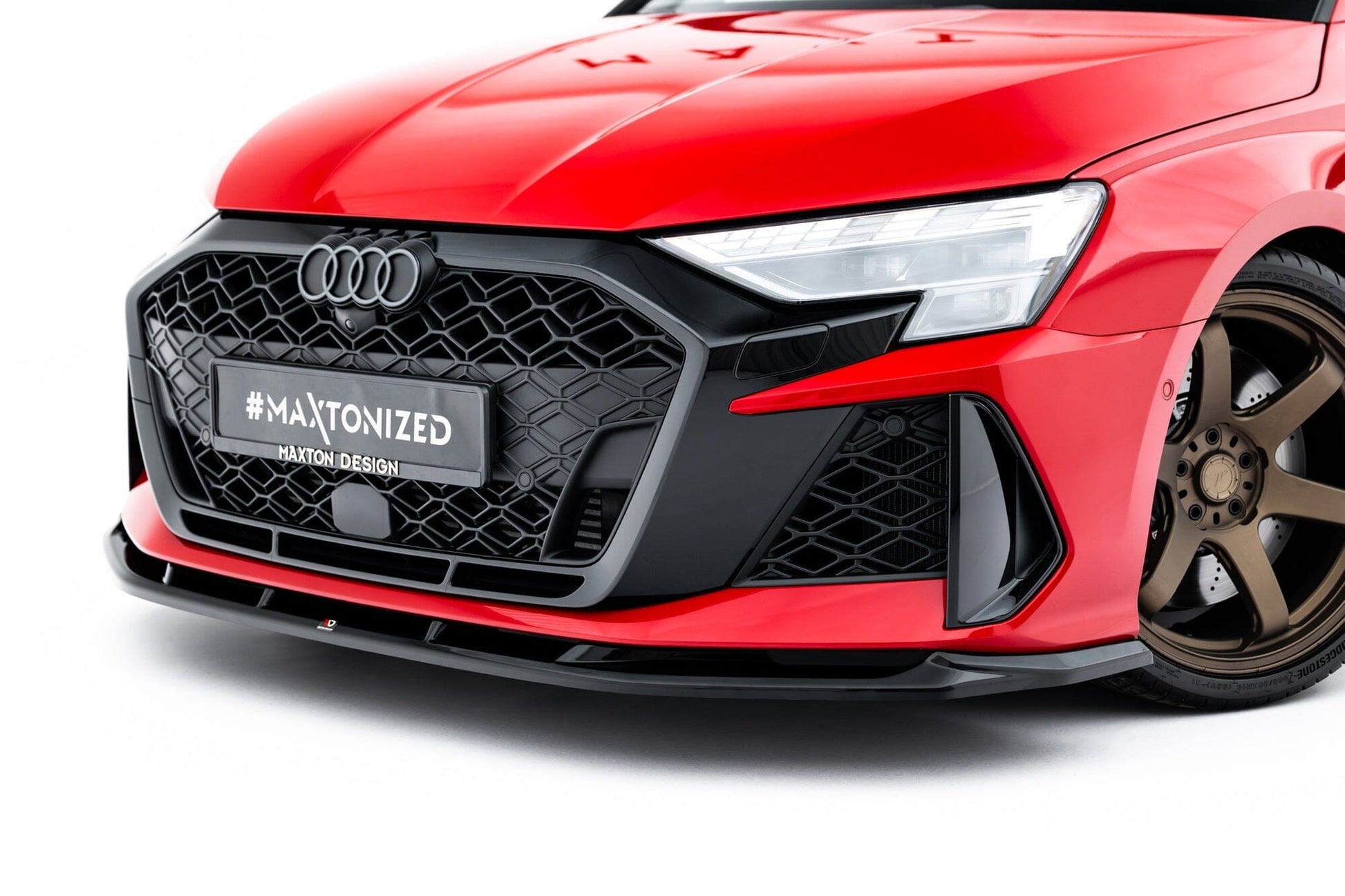 Audi RS3 8Y Facelift Limousine Frontspoiler - Frontlippe V.1 Maxton Design 