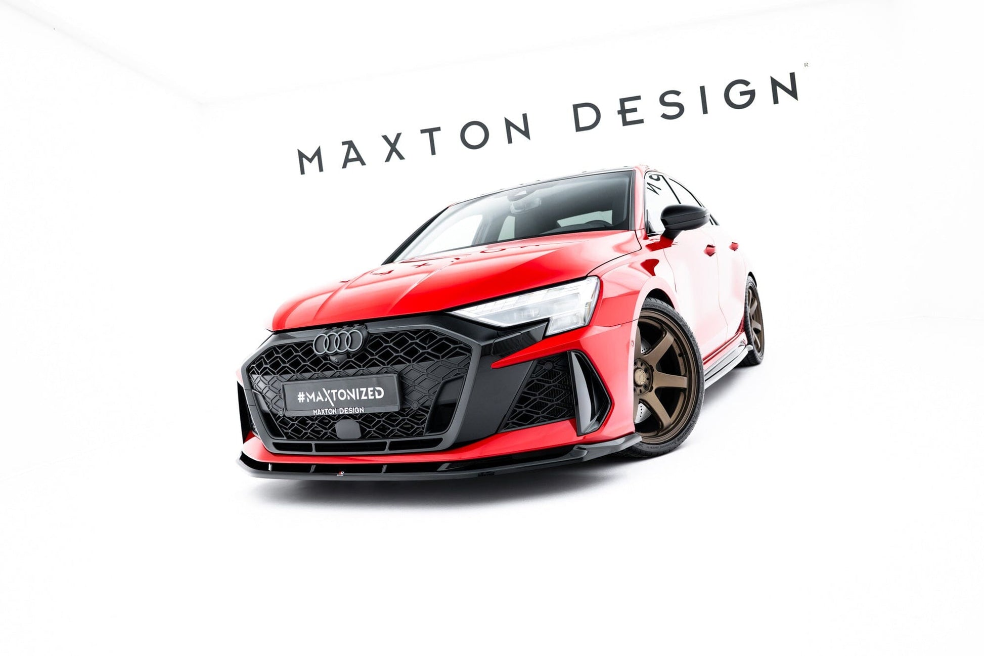 Audi RS3 8Y Facelift Limousine Frontspoiler - Frontlippe V.1 Maxton Design 