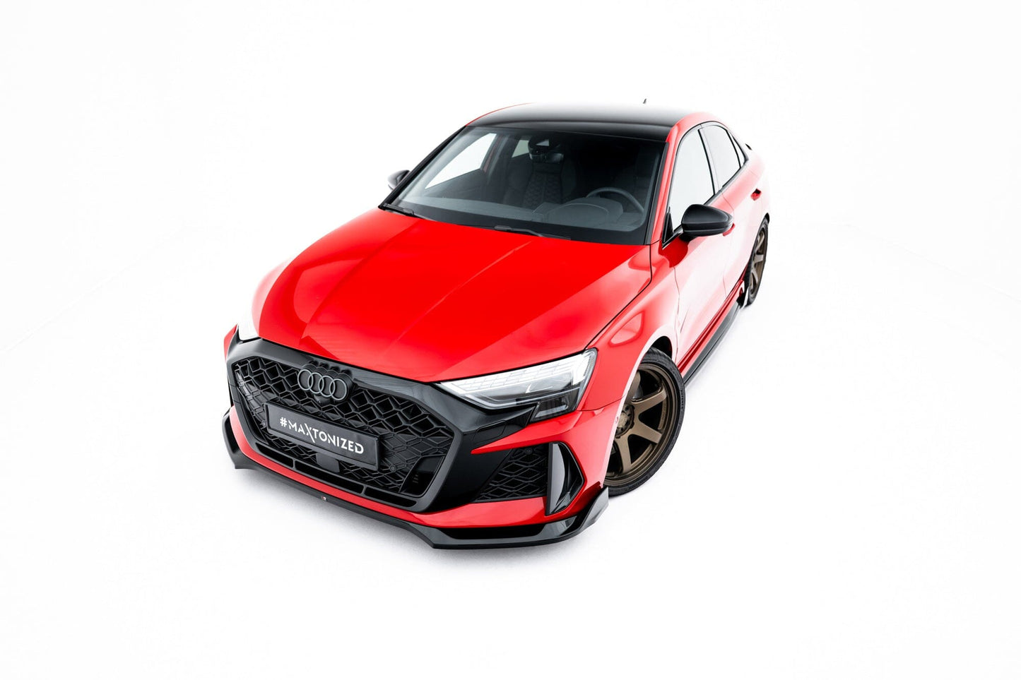 Audi RS3 8Y Facelift Limousine Frontspoiler - Frontlippe V.2 Maxton Design 