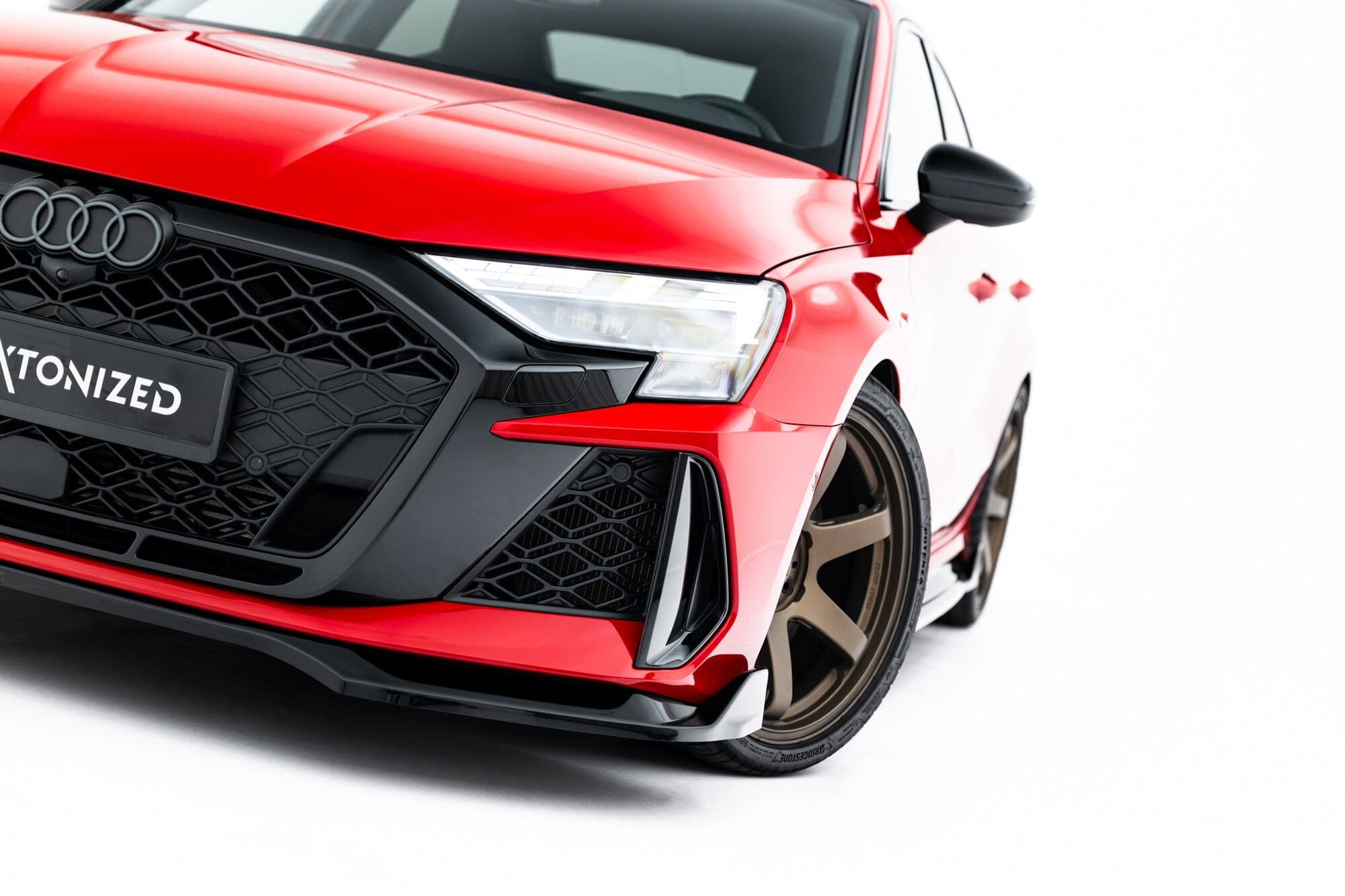 Audi RS3 8Y Facelift Limousine Frontspoiler - Frontlippe V.2 Maxton Design 