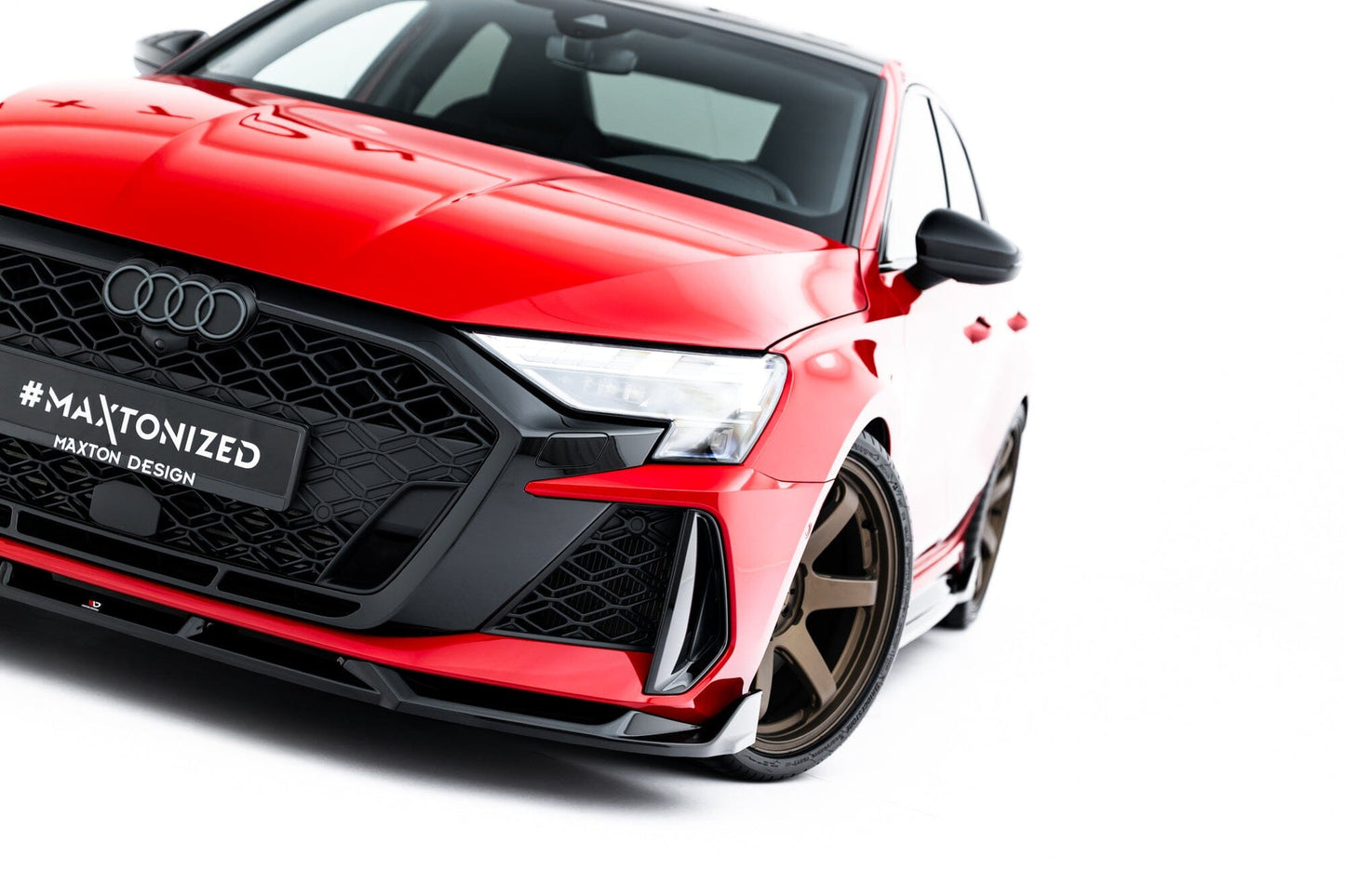 Audi RS3 8Y Facelift Limousine Frontspoiler - Frontlippe V.3 Maxton Design 