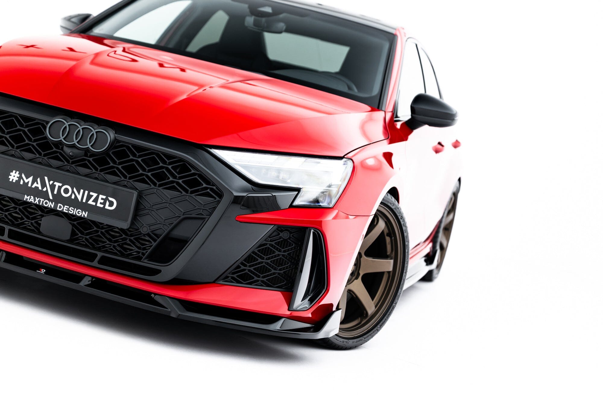 Audi RS3 8Y Facelift Limousine Frontspoiler - Frontlippe V.3 Maxton Design 