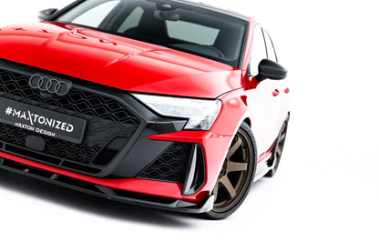 Audi RS3 8Y Facelift Limousine Frontspoiler - Frontlippe V.3 Maxton Design 