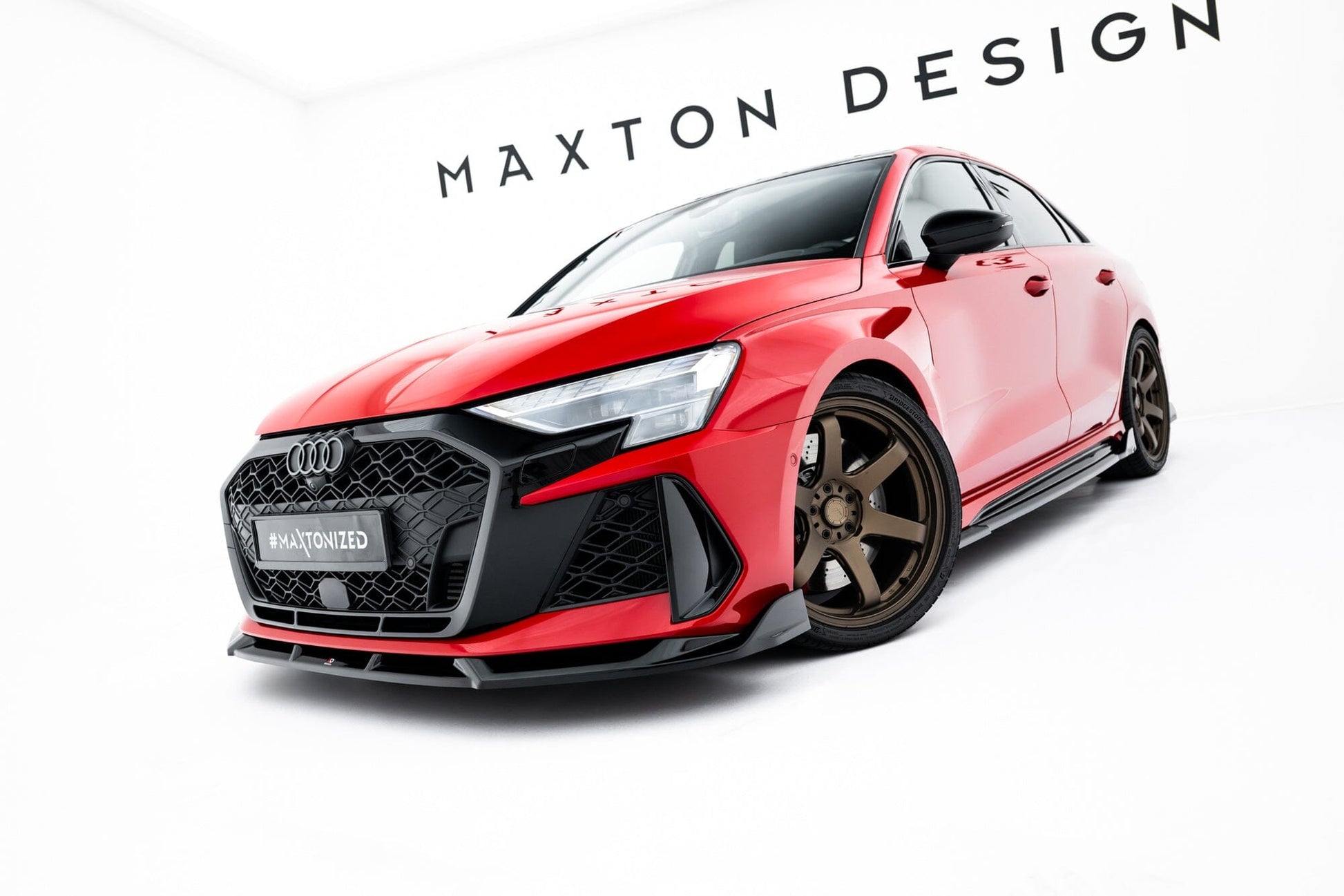 Audi RS3 8Y Facelift Limousine Frontspoiler - Frontlippe V.3 Maxton Design 