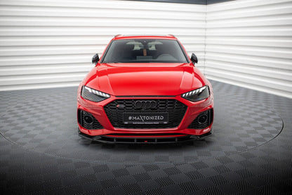 Audi RS4 B9 Facelift Frontspoiler - Frontlippe V.2 Maxton Design 