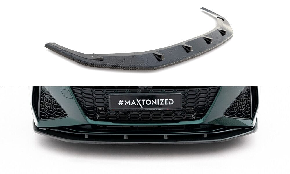 Audi RS6 C8 Prepreg Carbon Fiber Frontspoiler - Frontlippe Maxton Design 