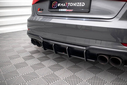 Audi S3 8V Facelift Sportback Street Pro Heckschurze Diffusor Ansatz Maxton Design 