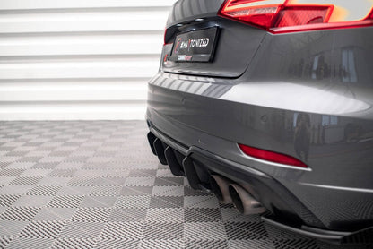 Audi S3 8V Facelift Sportback Street Pro Heckschurze Diffusor Ansatz Maxton Design 