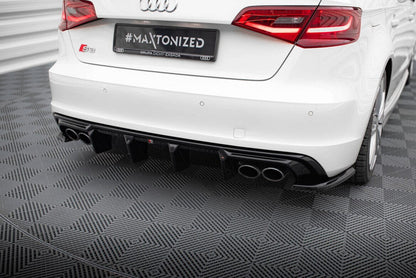 Audi S3 8V Sportback Vorfacelift Diffusor (Doppelauspuff Links+Rechts) OO_OO Maxton Design 