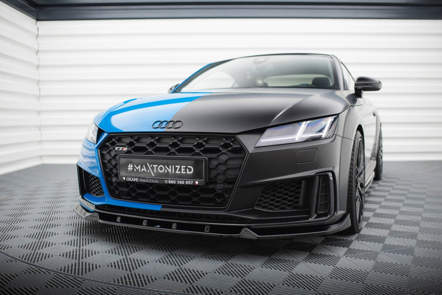 Audi TTS 8S Facelift Frontspoiler - Frontlippe V.1 Maxton Design 