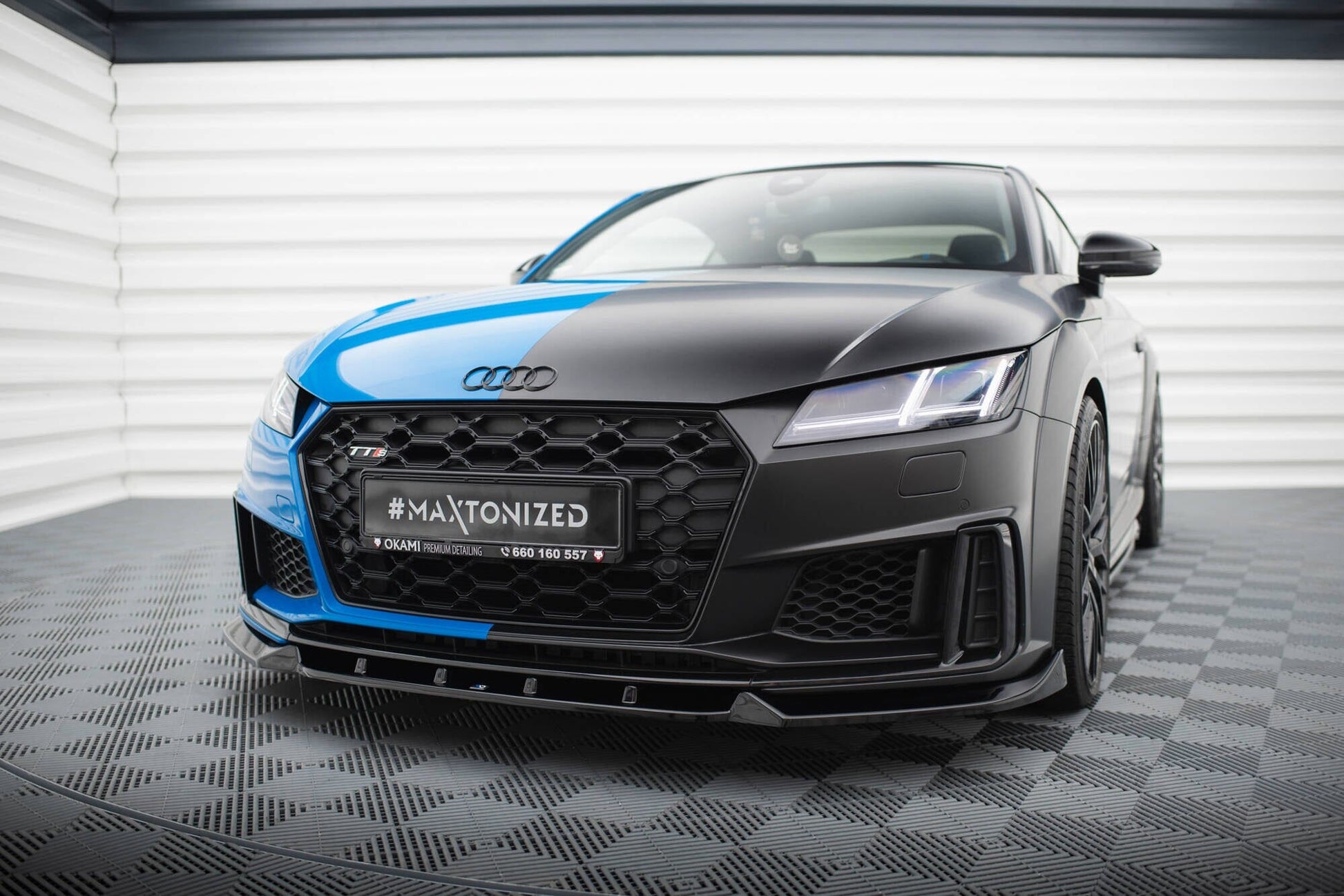 Audi TTS 8S Facelift Frontspoiler - Frontlippe V.1 Maxton Design 