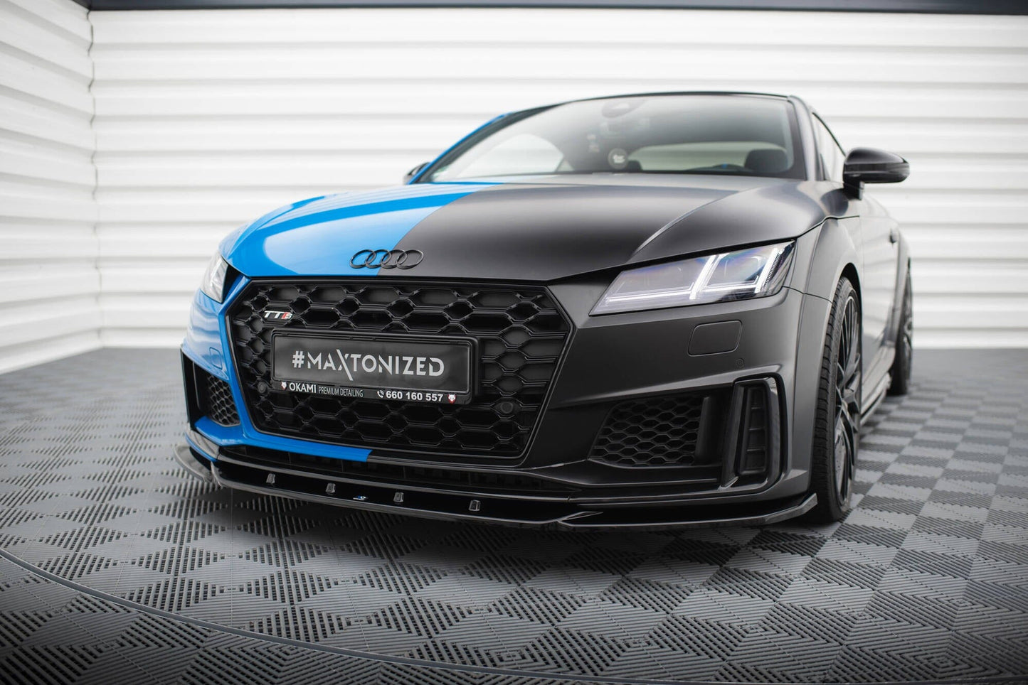 Audi TTS 8S Facelift Frontspoiler - Frontlippe V.2 Maxton Design 