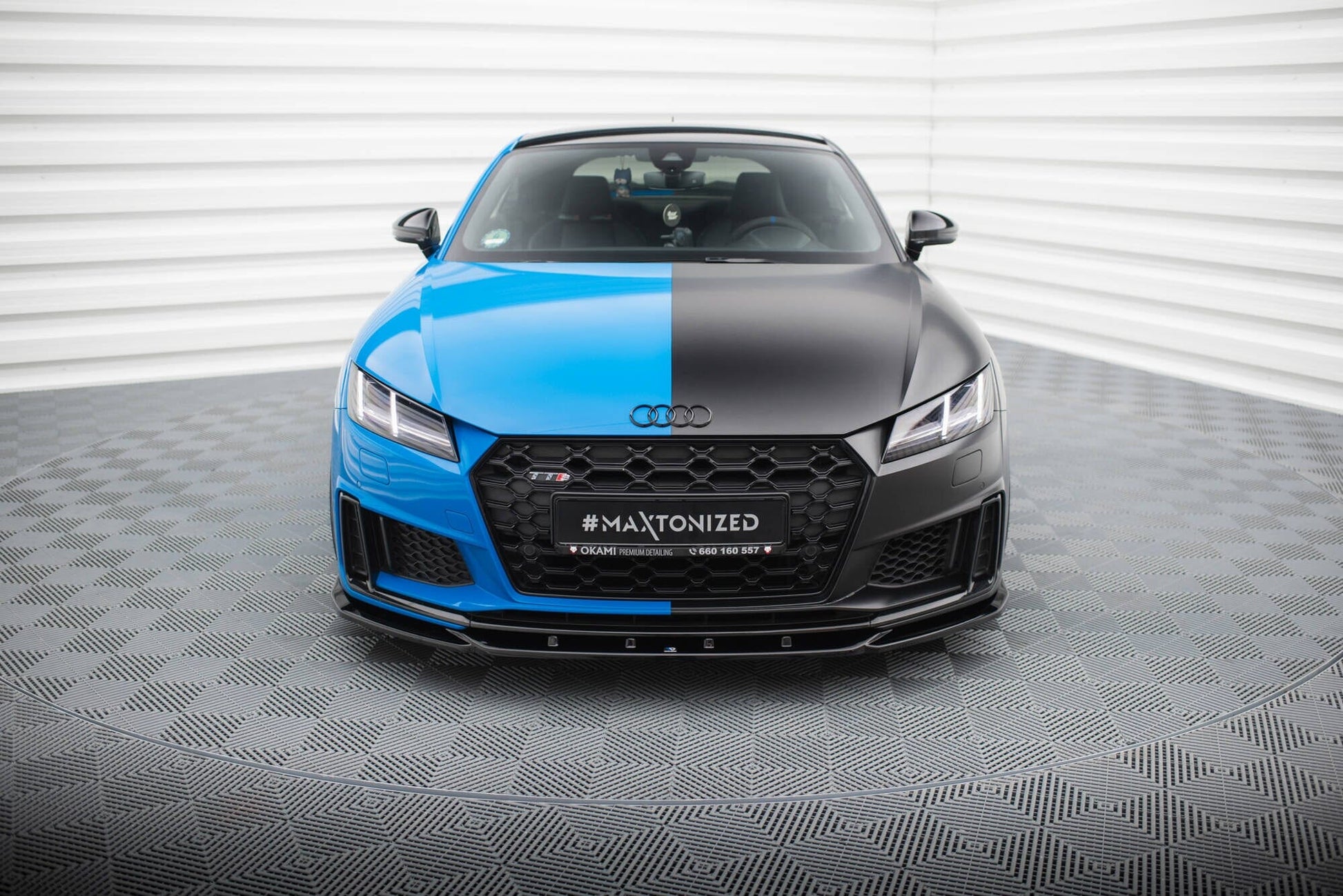 Audi TTS 8S Facelift Frontspoiler - Frontlippe V.2 Maxton Design 