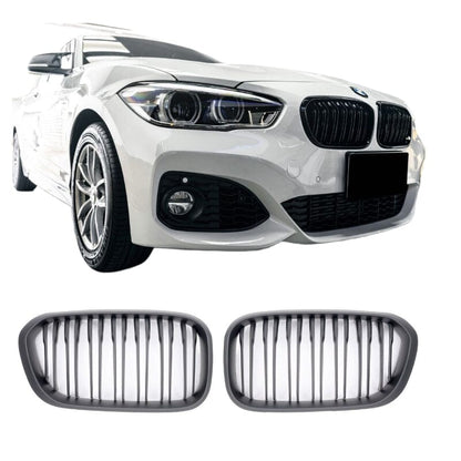 BMW 1er F20 M Optik Sportgrill Matt Schwarz
