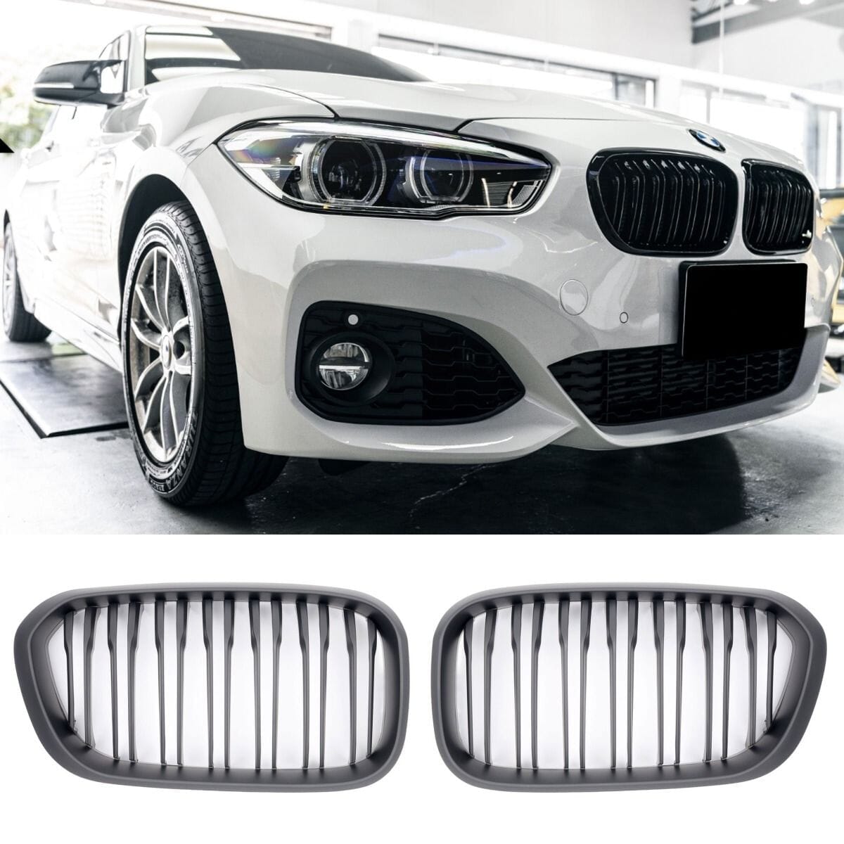 BMW 1er F20 M Design Sportgrill Schwarz Matt BST 