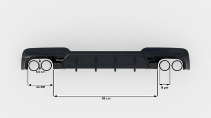 BMW 5er F11 - Heck Diffusor OO-OO V.2 Maxton Design 