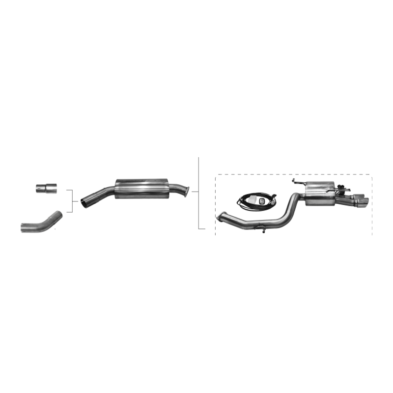 Kia Sorento - Bastuck Performance Auspuff Anlage ab OPF (Gps)