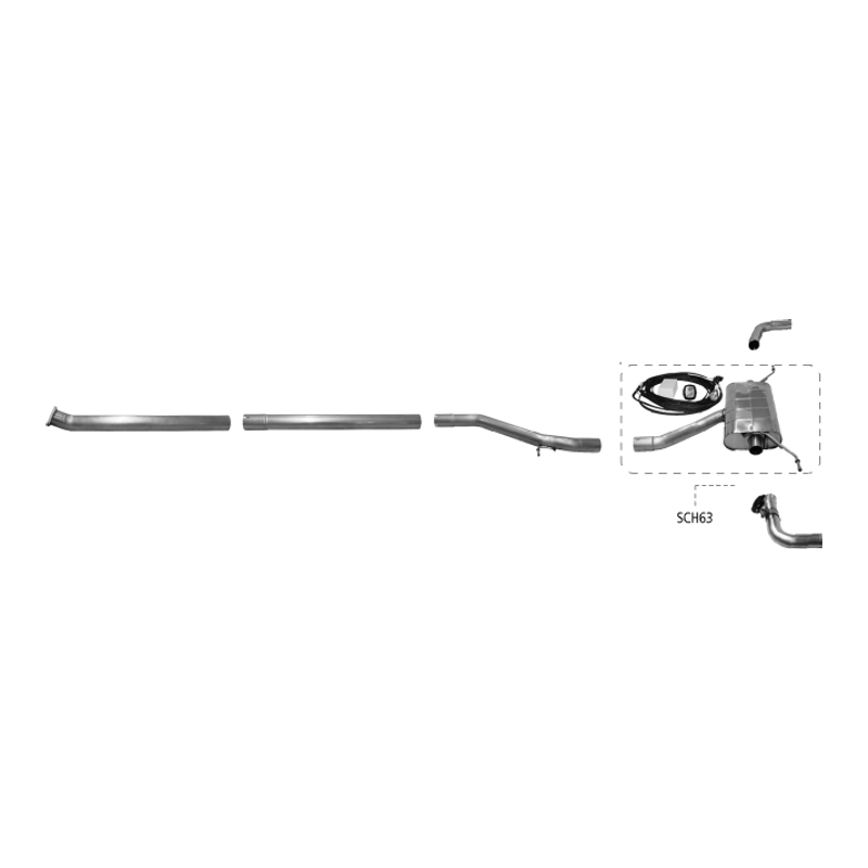 Volvo V60 T6/T8 - Bastuck Duplex Auspuff Anlage Ø 70MM (Gps)