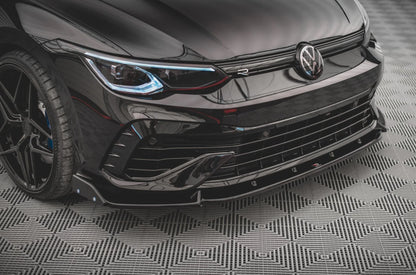 VW Golf 8 R - Frontspoiler - Frontlippe V.2 + Flaps