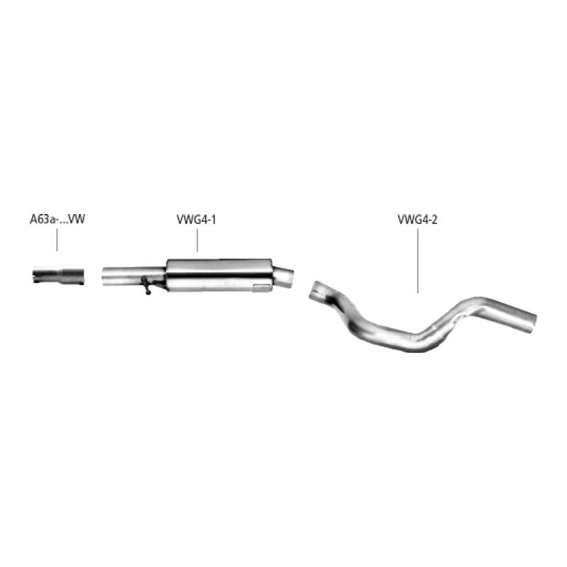 VW Golf 4 - Bastuck Vorschalldämpfer + Verbindungsrohr - Bild 1