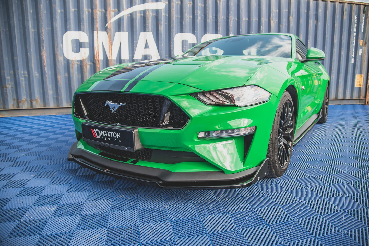 Ford Mustang GT Mk6 Facelift - Frontspoiler - Frontlippe V.2 + Flaps (DTC)