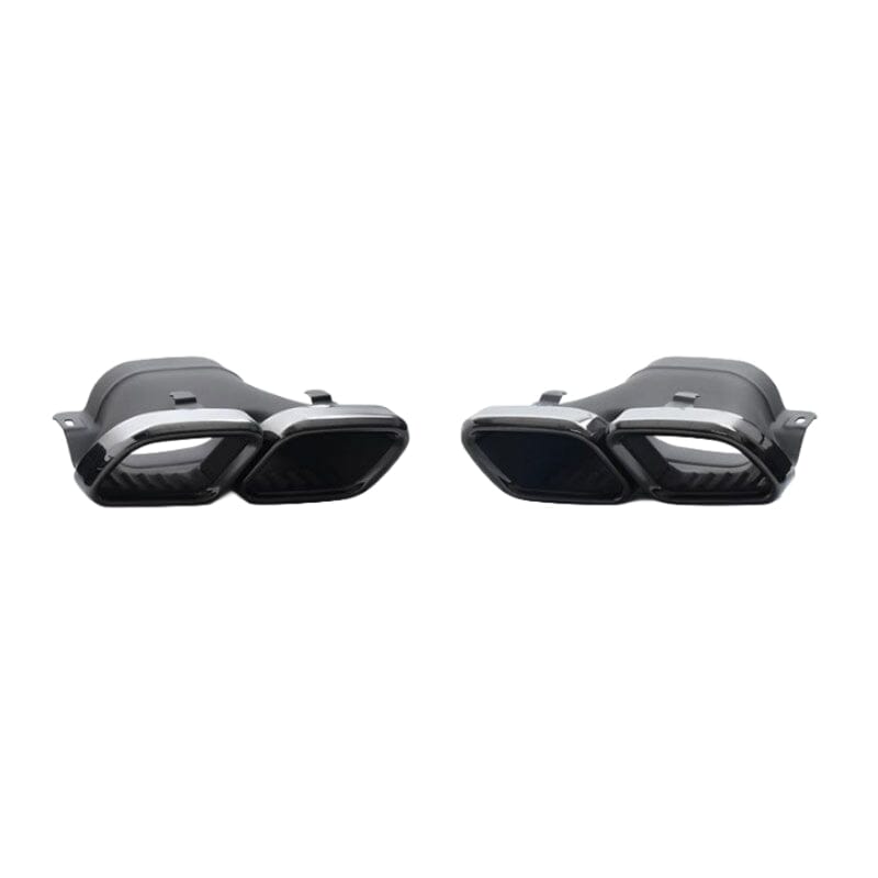 Mercedes C-Klasse C205 A205 Diffusor+ Auspuffblenden 2x2 (Chrom) AMG Optik BestTuning 