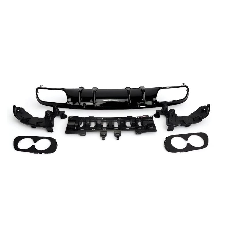 Mercedes C-Klasse W205 C205 A205 Diffusor + Auspuffblenden (Chrom) RSHOP 