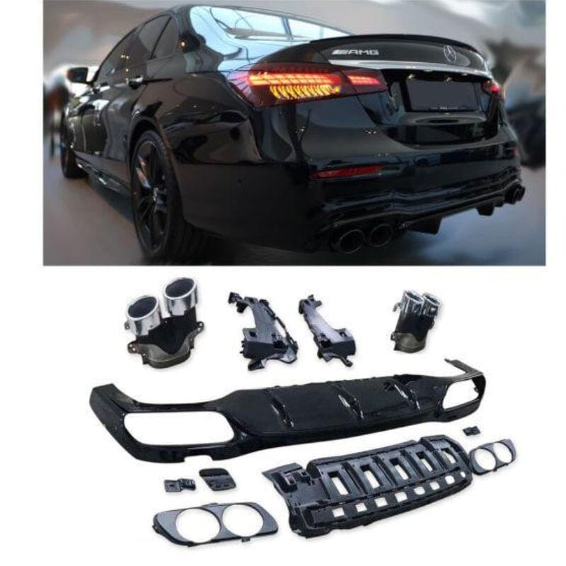 Mercedes E-Klasse W213 Diffusor + Auspuffblenden (Chrom) RSHOP 