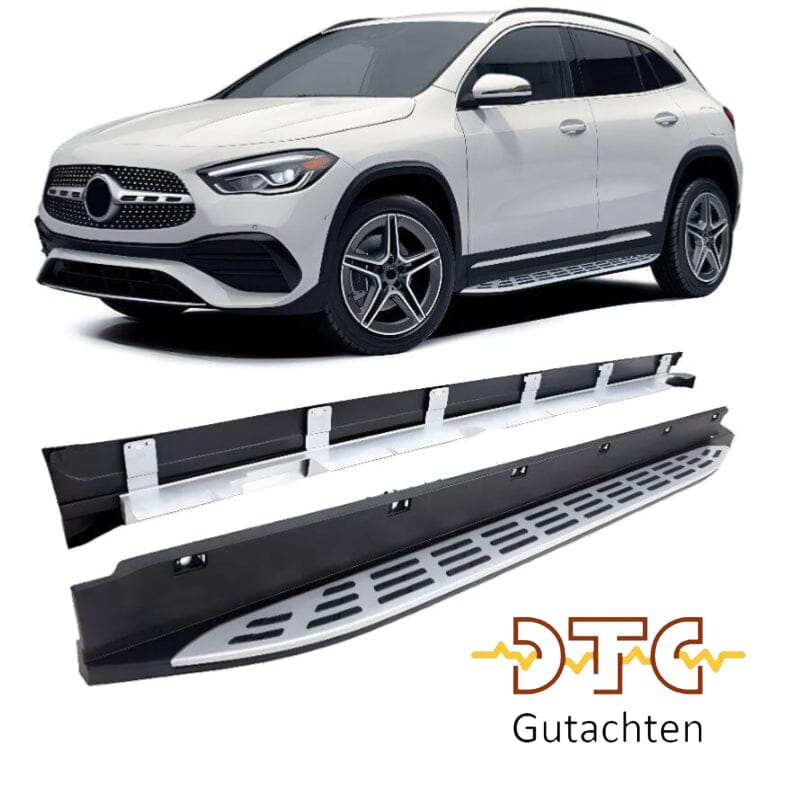 Mercedes GLA H247 Alu Trittbretter mit Anti-Rutsch Noppen – Side Steps BestTuning 