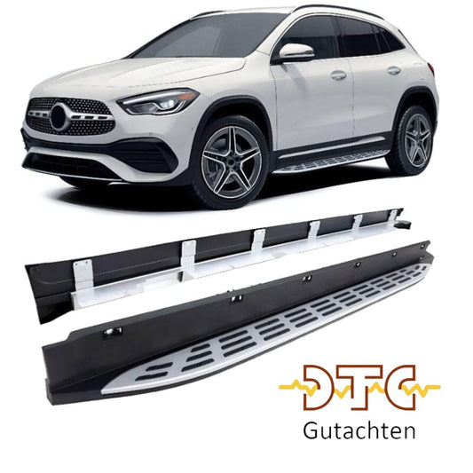 Mercedes GLA H247 Alu Trittbretter mit Anti-Rutsch Noppen – Side Steps BestTuning 