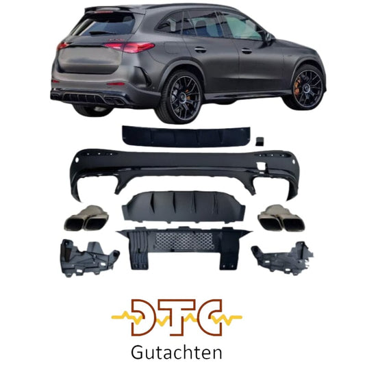 Mercedes GLC X254 AMG Line 63 AMG Style Heckdiffusor Chrom BestTuning 